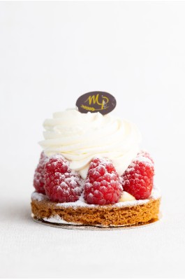 Tarte aux framboises-chantilly