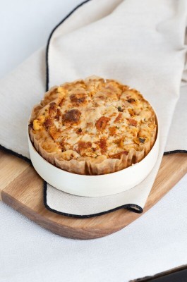 Coeur de quiche butternut, cheddar & bacon